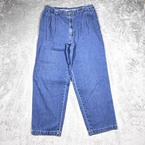 Savane Denim Jeans Mens 32x30 Pleated Front Relaxed Fit Blue Vintage